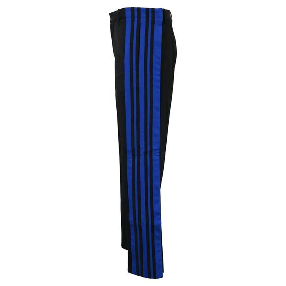 Balenciaga Striped Twill Trousers in Black Cotton